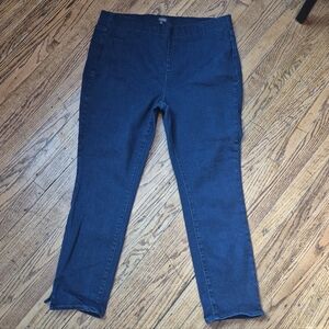 NYDJ‎ Lift Tuck Technology Women's P/U Blue Denim Jegging Size 14 V Split Ankle